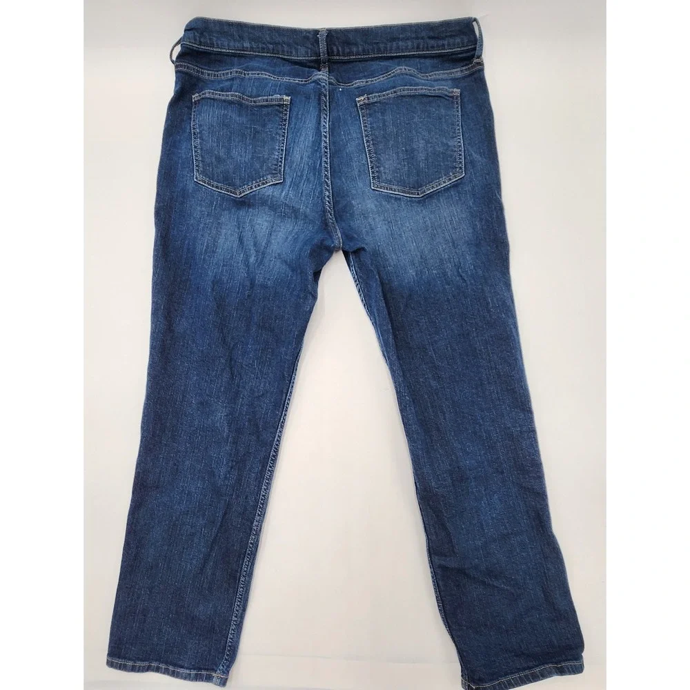 BANANA REPUBLIC 32 X14 DARK WASH AUTHENTIC JEANS WOMENS STRETCH‎ STRAIGHT FIT